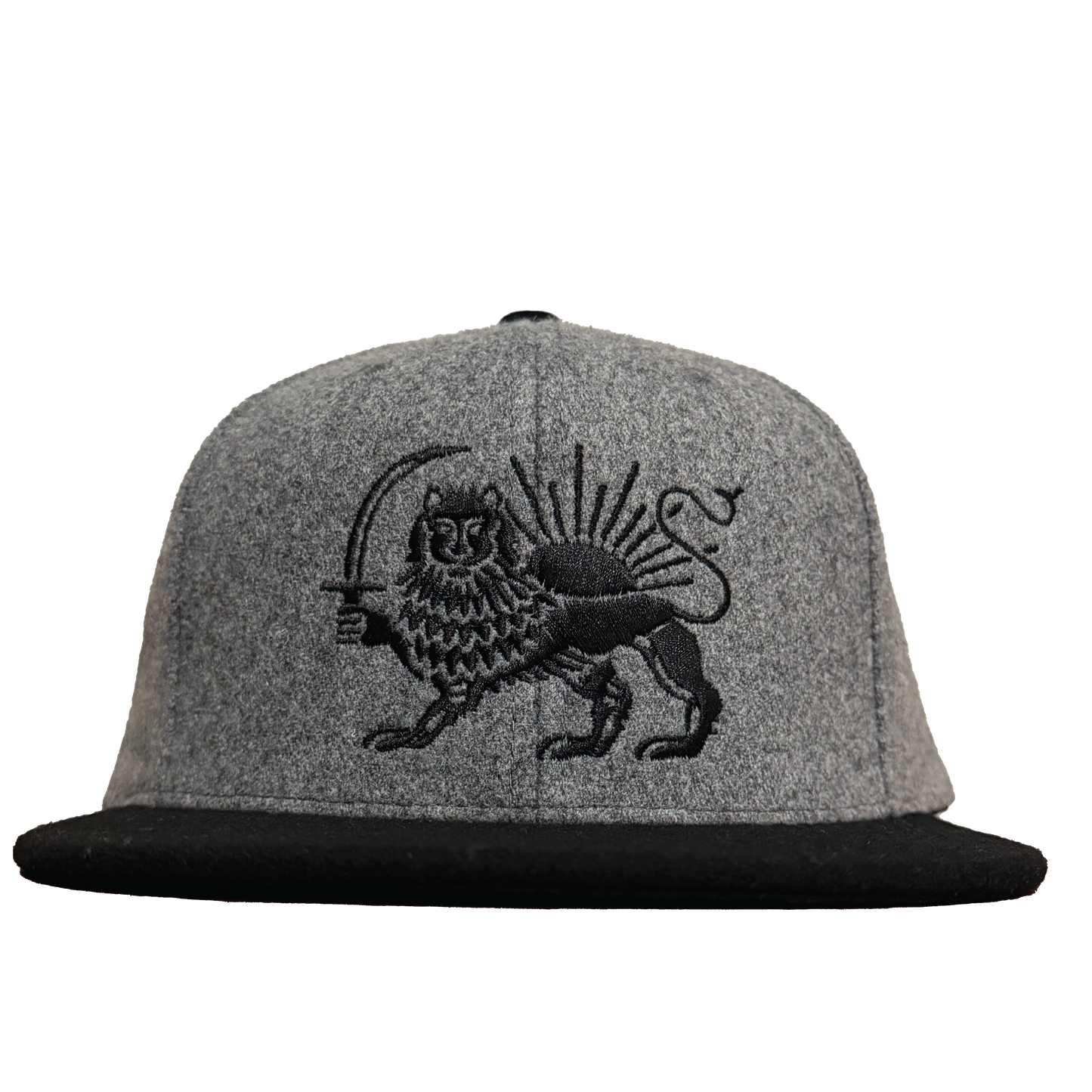 The Lion and the Sun Flat Brim Melton Wool Hat