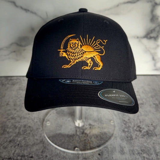 The Lion and the Persian Sun Baseball Hat - All Gold