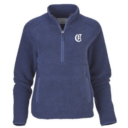 Embroidered Indigo Everest Fleece