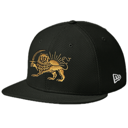 The Lion and the Sun Flat Brim Hat - Black Diamond